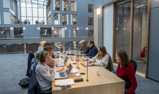 Students studying
