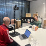 Opname van podcast met Jan Michielse (l) en Niels Top (r)
