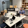 podcastopname in de SURFstudio met Eva van Dam en Wladimir Mufty