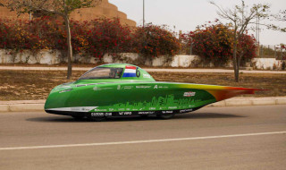 Groene solar race car