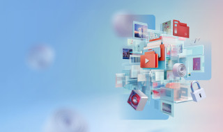 Illustration of a collection of cloud computing elements