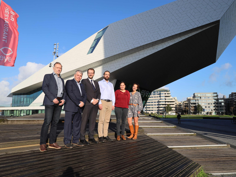 Axel Berg (SURF), Anders Jensen (EuroHPC JU), Rafal Duczmal (EuroHPC JU), Daniel Opalka (EuroHPC JU), Ariana Torres (SURF) and Julia Feddersen (Quantum Delta NL)